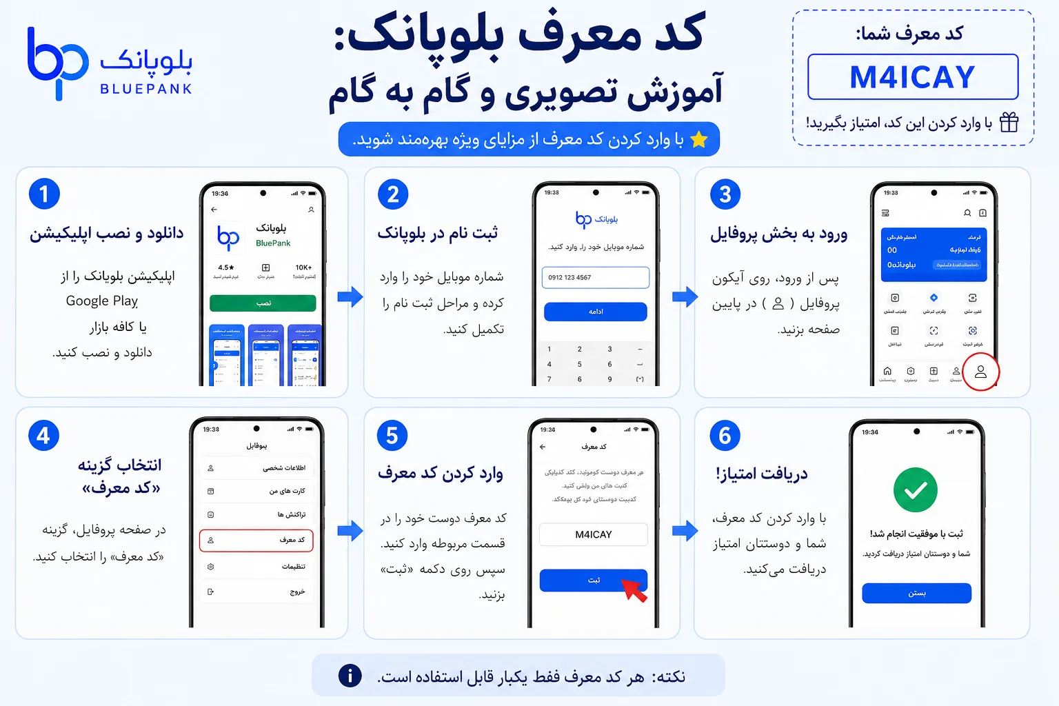 کد دعوت بلوپانک: آموزش تصویری و گام به گام