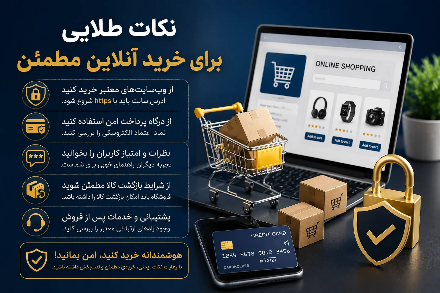 نکات طلایی برای خرید آنلاین مطمئن