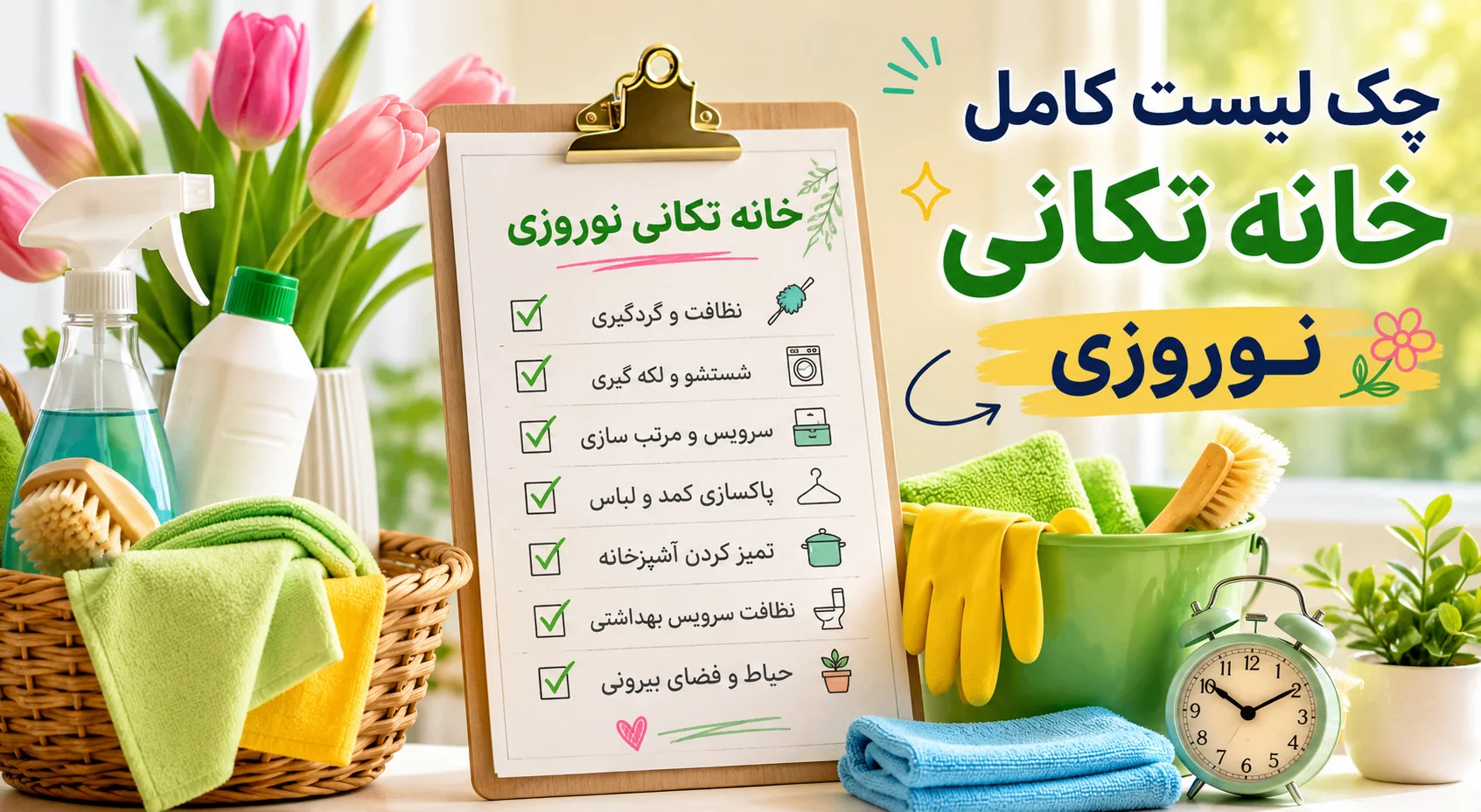 چک لیست کامل خانه تکانی نوروزی
